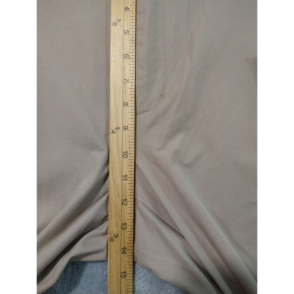 Jos A Bank Pants Mens 42x32 Beige Tailored Golf Chino Flat Front Straight Leg - Picture 4 of 12